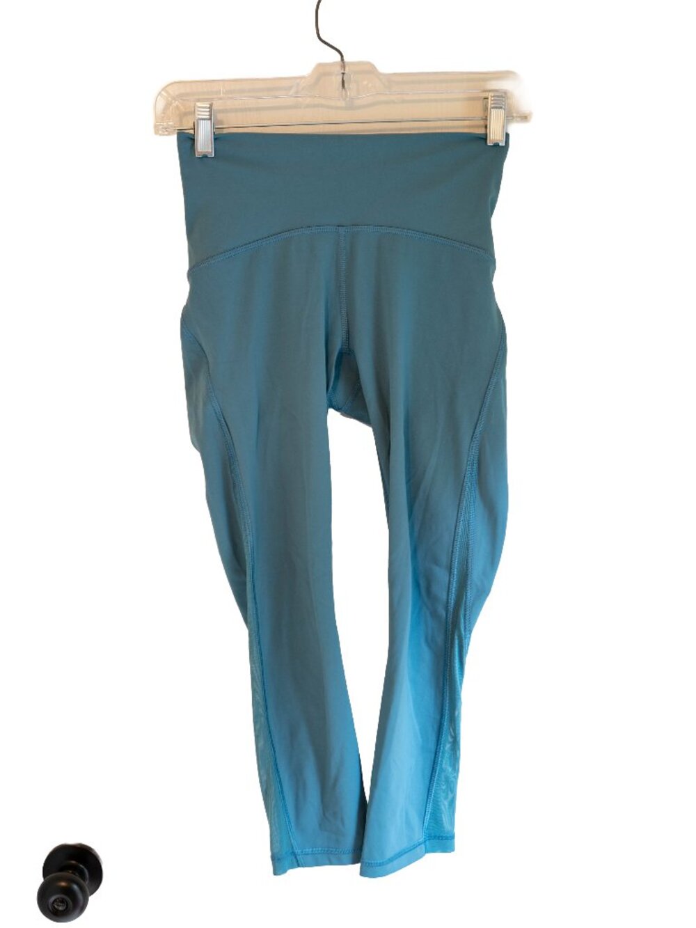 Lululemon Dusty Teal/Blue Mesh Panel High Waist Leggings - Size XS-Small